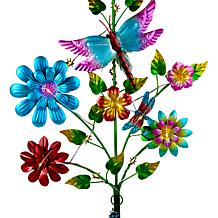 "As Is" Plow & Hearth Solar Metal 4-in-1 Wreath Garden Decor