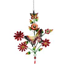 "As Is" Plow and Hearth Solar Metal 4-in-1 Wreath Garden Decor