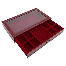 "As Is" Prestige™ Croco-Embossed Single Drawer Jewelry Box with Rin...
