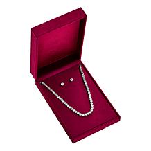 "As Is" Radiance by Absolute™ Round Tennis Necklace & Stud Earrings