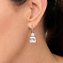 "As Is" Radiance by Absolute™ Simulated Diamond Double Drop Earrings