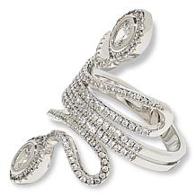 "As Is" Radiance by Absolute™ Sterling Silver Wrap-Style Snake Ring