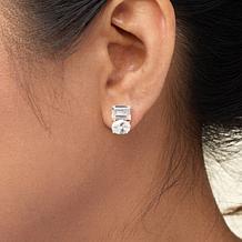 "As Is" Radiance by Absolute™ Toi et Moi Goldtone Mxd Cut Stud Earrngs