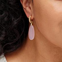 "As Is" Rarities Gold-Plated Chalcedony Earrings