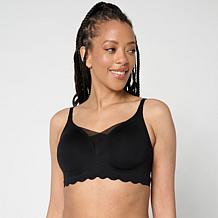 "As Is" Rhonda Shear 2-pack Gel Bra with Scalloped Edge Detail