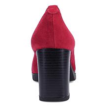 "As Is" Ron White Fallona All-Day Suede Pump with Satin Shoe Bag