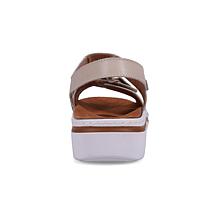 "As Is" Ron White Francis Leather Footbed Sandal
