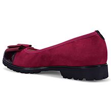 "As Is" Ron White Isobell Leather Ballet Flat with Satin Shoe Bag