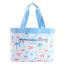 "As Is" Samantha Brown Reversible Solid/Print Tote Bag