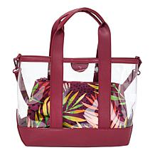 "As Is" Samantha Brown Think Clear Tote with Removable Pouch