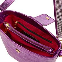 "As Is" Sharif Legacy Bedazzled Guitar Strap Leather Crossbody Bag