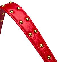 "As Is" Sharif Legacy Cougar Eyelet Pebble Leather Fringe Hobo