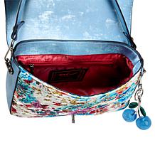 "As Is" Sharif Legacy Embroidered Flap Crossbody with Charm