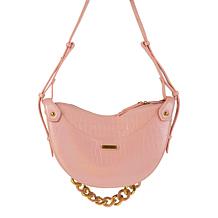 "As Is" Sharif Legacy Hologram Croc Leather Crossbody Bag