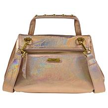 "As Is" Sharif Legacy Hologram Piega Leather Flap Front Satchel