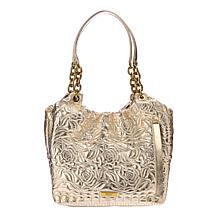 "As Is" Sharif Legacy Marbleized Rose Quilted Leather Shoulder Bag