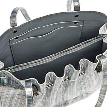 "As Is" Sharif Legacy Museum Cougar Head Croc Leather Shopper