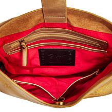 "As Is" Sharif Legacy Ruched Leather Museum Flap Messenger Bag