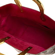 "As Is" Sharif Legacy Serpantine Python Leather Mini Tote Bag