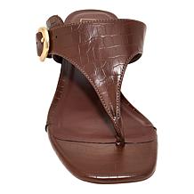 "As Is" SHUSHOP® Elodie Buckle Thong Sandal