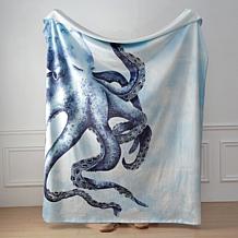 "As Is" South Street Loft Oversized Octopus Printed Plush Throw