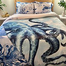 "As Is" South Street Loft Oversized Octopus Printed Plush Throw