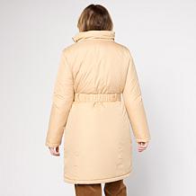 "As Is" Sporto® Melody Quilted Detachable Hood Long Coat