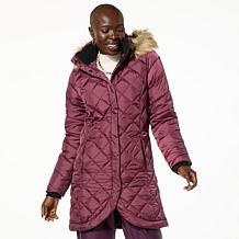 "As Is" Sporto® Tulip Quilted Water-Resistant Parka Coat