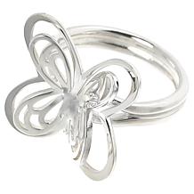 "As Is" Tanya Moss Aurora Sterling Silver Butterfly Ring