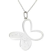 "As Is" Tanya Moss Strling Silvr Papel Picado Buttrfly Pendnt w/ Chain