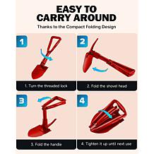 "As Is" Tower Hill by Christie Brinkley Folding Garden Shovel with Bag