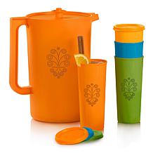 "As Is" Tupperware® 10-piece Heritage Embossed Pitcher and Tumbler Set