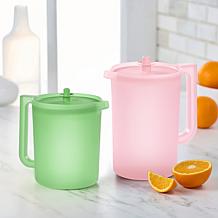 "As Is" Tupperware® 6-Cup & 8-Cup Heritage Sheer Pitcher Set