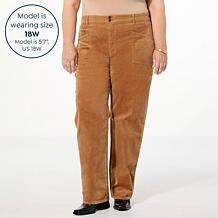 "As Is" TWRHLL by Christie Brinkley Corduroy Cargo Pant