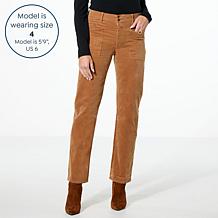 "As Is" TWRHLL by Christie Brinkley Corduroy Cargo Pant