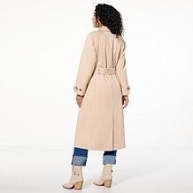 "As Is" TWRHLL by Christie Brinkley Embroidered Trench Coat