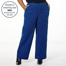 "As Is" TWRHLL by Christie Brinkley High Rise Pleated Wide Leg Trouser