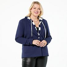 "As Is" TWRHLL by Christie Brinkley Layered Hoodie Blazer