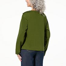 "As Is" TWRHLL by Christie Brinkley Long Sleeve Knit Top