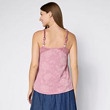 "As Is" TWRHLL by Christie Brinkley Mixed Media Lace Cami