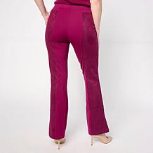 "As Is" TWRHLL by Christie Brinkley Pull-On Mixed Media Bootcut Pant