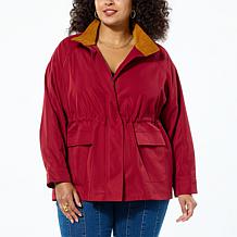 "As Is" TWRHLL by Christie Brinkley Raglan Sleeve Utility Jacket