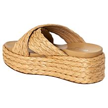 "As Is" Urban Sport Quinci Raffia Platform Wedge Sandal