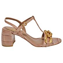 "As Is" Vince Camuto Chirie Leather T-Strap Block-Heel Sandal