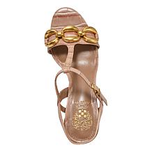 "As Is" Vince Camuto Chirie Leather T-Strap Block-Heel Sandal