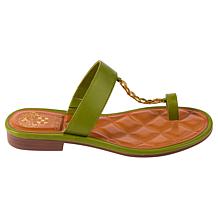 "As Is" Vince Camuto Lexie Leather Chain Detail Toe Loop Sandal