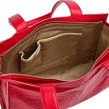 "As Is" Vince Camuto Wayhn Zipper-Accented Leather Tote