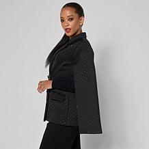 "As Is" VIVICA A. FOX Collection Cape Jacket with Rhinestones