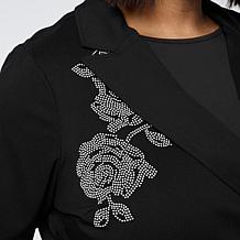 "As Is" Vivica A. Fox Collection Embellished Trench Coat