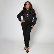 "As Is" Vivica A. Fox Collection Pull-On Knit Denim Jegging